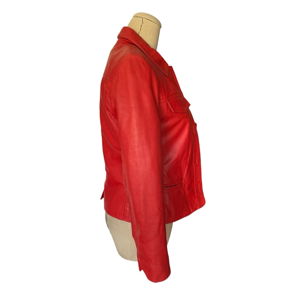 NWT Zadig & Voltaire Liam Red Leather Jacket size XS - Picture 7 of 14